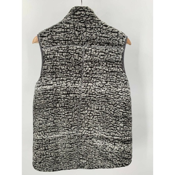 Thread & Supply Women's M Medium Fuzzy Arctic Fleece Sherpa Vest Charcoal Gray - Picture 5 of 8